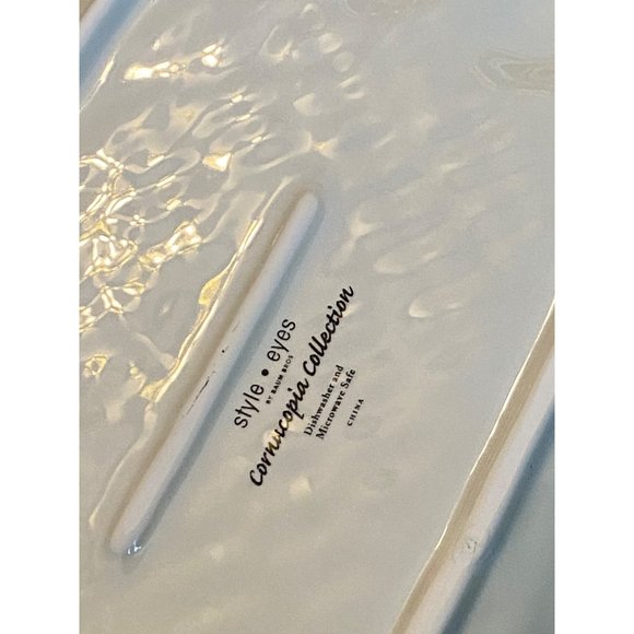 Style Eyes by Baum Bros. Cornucopia Collection Platter 10x20 Handle Fruit Servin - Picture 9 of 16
